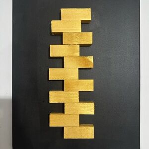 Craft Gold and Black Geometric Wall Art